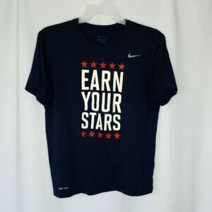 Nike Men's Dri-Fit USA Football Short Sleeve T Shirt Tee Navy Rare sz: Large